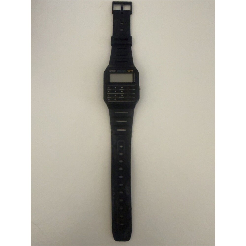 Vtg Casio Calculator Watch Unisex CA-53W 35mm Black Not Tested